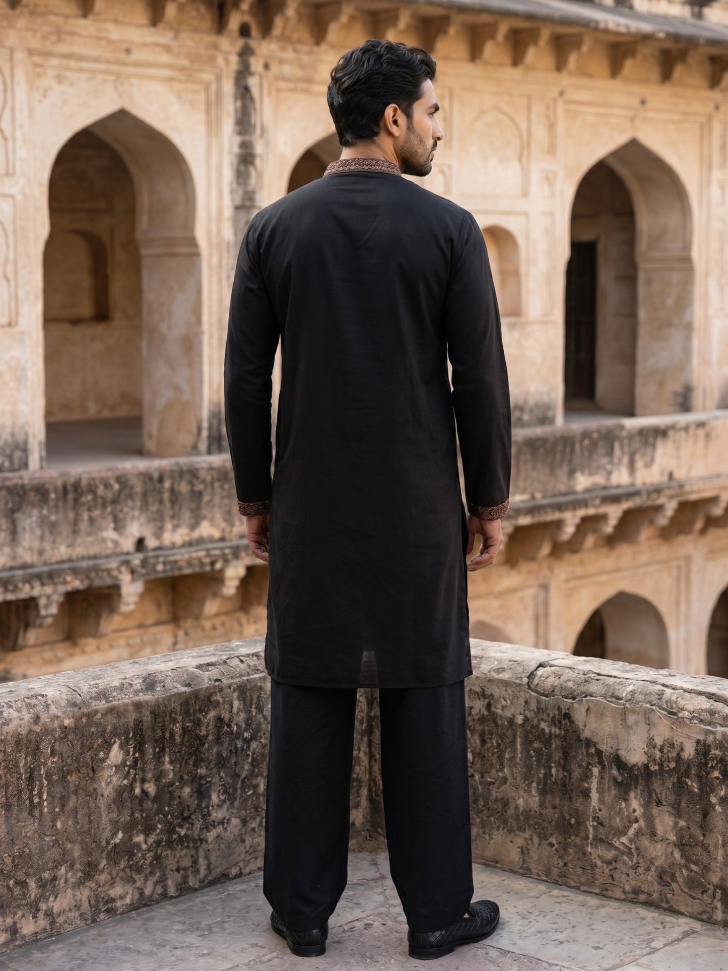 Traditional Embroidered Kurta for Men