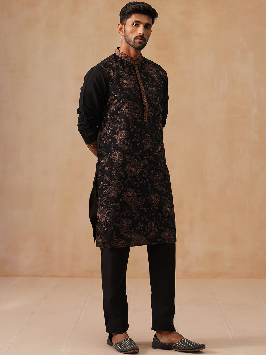 Traditional Embroidered Kurta for Men (JOKP B-P 5285 Bronze )