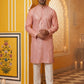 Embroidered Mirror Work Kurta Pyjama ( JOKP P 5286Pink )