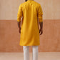 Floral Thread Embroidered Silk Blend Kurta Set ( JOKP P 5290 P 5290Mustard ) [FF] [A-7-8]
