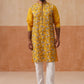 Floral Thread Embroidered Silk Blend Kurta Set ( JOKP P 5290 P 5290Mustard ) [FF] [A-7-8]