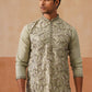Floral Thread Embroidered Silk Blend Kurta Set ( JOKP P 5290 P 5290Pista ) [FF] [A-7-8]