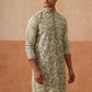 Floral Thread Embroidered Silk Blend Kurta Set ( JOKP P 5290 P 5290Pista ) [FF] [A-7-8]