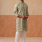 Floral Thread Embroidered Silk Blend Kurta Set ( JOKP P 5290 P 5290Pista ) [FF] [A-7-8]
