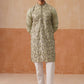 Floral Thread Embroidered Silk Blend Kurta Set ( JOKP P 5290 P 5290Pista ) [FF] [A-7-8]