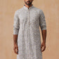 Floral Thread Embroidered Silk Blend Kurtas ( KO 5292 Grey )
