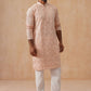 Floral Thread Embroidered Silk Blend Kurta Set ( JOKP P 5292 P 5292Peach ) [FF] [P-6]