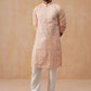 Floral Thread Embroidered Silk Blend Kurta Set ( JOKP P 5292 P 5292Peach ) [FF] [P-6]