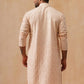 Men’s Festive Kurta with Intricate Embroidery ( KO 5293 Peach )