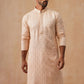 Men’s Festive Kurta with Intricate Embroidery ( KO 5293 Peach )