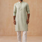 Men’s Festive Kurta Set with Intricate Embroidery ( JOKP P 5293 P 5293Sea-Green ) [FF] [ I2 ]