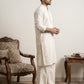 Embroidered Silk Blend Kurta with Korean Pants