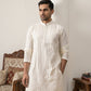 Embroidered Silk Blend Kurta with Korean Pants