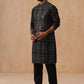 Ethnic Kurta Pyjama Set in Luxurious Silk Blend (JOKP B-P 5295 Black )