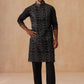 Ethnic Kurta Pyjama Set in Luxurious Silk Blend (JOKP B-P 5295 Black )