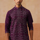 Ethnic Kurta Pyjama Set in Luxurious Silk Blend (JOKP P 5295 Purple ) [FF] [O-8]