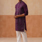 Ethnic Kurta Pyjama Set in Luxurious Silk Blend (JOKP P 5295 Purple ) [FF] [O-8]