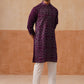 Ethnic Kurta Pyjama Set in Luxurious Silk Blend (JOKP P 5295 Purple ) [FF] [O-8]