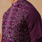 Ethnic Kurta Pyjama Set in Luxurious Silk Blend (JOKP P 5295 Purple ) [FF] [O-8]