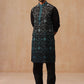 Men’s Silk Blend Embroidered Kurta Pyjama Set ( JOKP B-P 5296 B-P 5296Peacock )