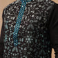Men’s Silk Blend Embroidered Kurta Pyjama Set ( JOKP B-P 5296 B-P 5296Peacock )