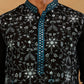 Men’s Silk Blend Embroidered Kurta with Korean Pants ( JOKP PJ11W S 5296 Peacock )