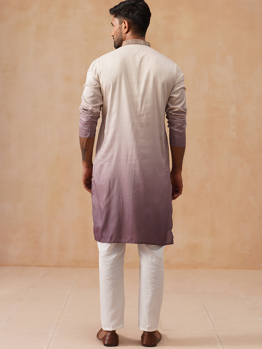 Men’s Ombre Kurta with Pyjama (JOKP P 5298 Purple ) [FF] [E-10-9]
