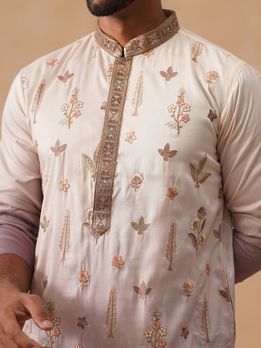 Men’s Ombre Kurta with Pyjama (JOKP P 5298 Purple ) [FF] [E-10-9]