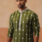 Classic Embroidered Kurta Pyjama Set ( JOKP P 5299 P 5299Olive ) [FF] [O-8]