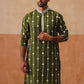 Classic Embroidered Kurta Pyjama Set ( JOKP P 5299 P 5299Olive ) [FF] [O-8]