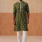 Classic Embroidered Kurta Pyjama Set ( JOKP P 5299 P 5299Olive ) [FF] [O-8]