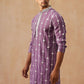 Classic Embroidered Kurta Pyjama Set (JOKP P 5299 Purple ) [FF] [O-8]