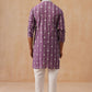 Classic Embroidered Kurta Pyjama Set (JOKP P 5299 Purple ) [FF] [O-8]