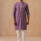 Classic Embroidered Kurta Pyjama Set (JOKP P 5299 Purple ) [FF] [O-8]