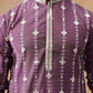 Classic Embroidered Kurta Pyjama Set (JOKP P 5299 Purple ) [FF] [O-8]