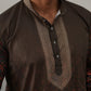 Olive Floral Printed Kurta Pyjama for Men ( JOKP P 5303 P 5303Olive ) [FF] [J-2]
