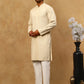 Men Embroidered Viscose Rayon Kurta with Pyjama ( JOKP P 5305Beige )