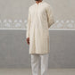 Men Embroidered Viscose Rayon Kurta with Pyjama ( JOKP P 5305 P 5305Cream ) [FF] [E-7-8]