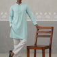 Men Embroidered Viscose Rayon Kurta with Pyjama ( JOKP P 5305 P 5305Sky ) [FF] [E-7-8]