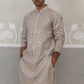 Silk Blend Designer Embroidered Kurta Pyjama (JOKP P 5306 Grey ) [FF] [P-17]