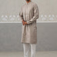 Silk Blend Designer Embroidered Kurta Pyjama (JOKP P 5306 Grey ) [FF] [P-17]