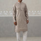 Silk Blend Designer Embroidered Kurta Pyjama (JOKP P 5306 Grey ) [FF] [P-17]