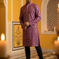 Silk Blend Designer Embroidered Kurta Pyjama ( JOKP B-P 5306Purple S )
