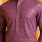 Silk Blend Designer Embroidered Kurta Pyjama ( JOKP B-P 5306Purple S )