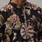 Men's Floral Printed Cotton Straight Kurta Pyjama Set (JOKP P 5307 Black ) [FF] [J-1]