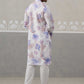 Men's Floral Printed Cotton Straight Kurta Pyjama Set (JOKP P 5307 Blue ) [FF] [J-1]