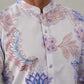 Men's Floral Printed Cotton Straight Kurta Pyjama Set (JOKP P 5307 Blue ) [FF] [J-1]