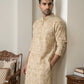 Designer Silk Blend Kurta with Korean Pants