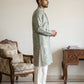 Designer Silk Blend Kurta with Korean Pants