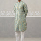 Designer Silk Blend Kurta Pyjama for Men ( JOKP P 5309 P 5309Sea-Green ) [FF] [A-1-4]